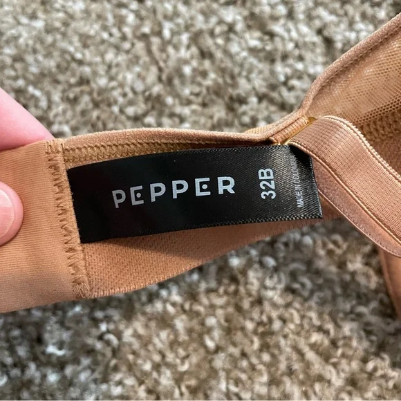 NWT Pepper All You Mesh bra Tuscan 32B Classic feminine casual - Picture 6 of 7